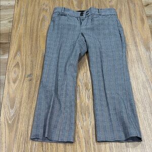 Anthropologie Gray Plaid Trousers